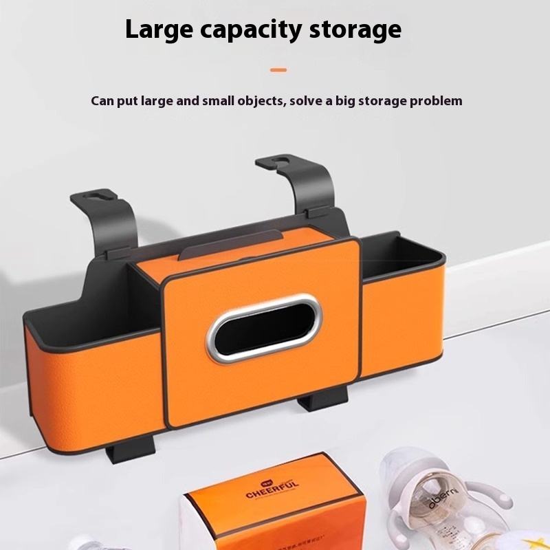 HOWDCHENG HCDZ-2466-RTS Luxury ABS Car Organizer - Multifunctio<i></i>nal Seat Back Storage Box