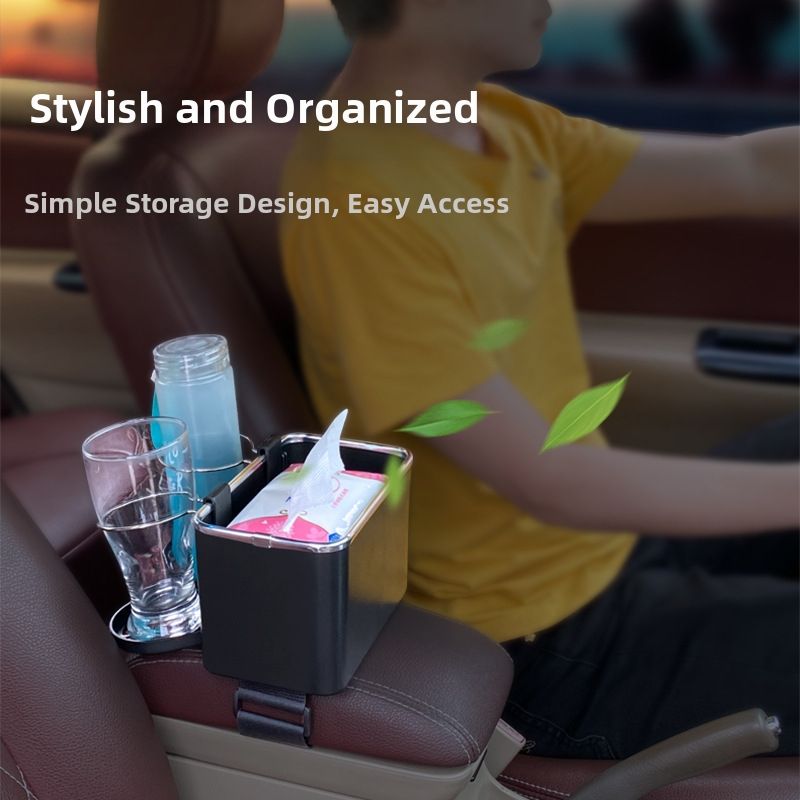 Howdcheng Universal Car Armrest Storage Box HCDZ-2549-RTS - Multifunctio<i></i>nal Front Co<i></i>nsole Organizer